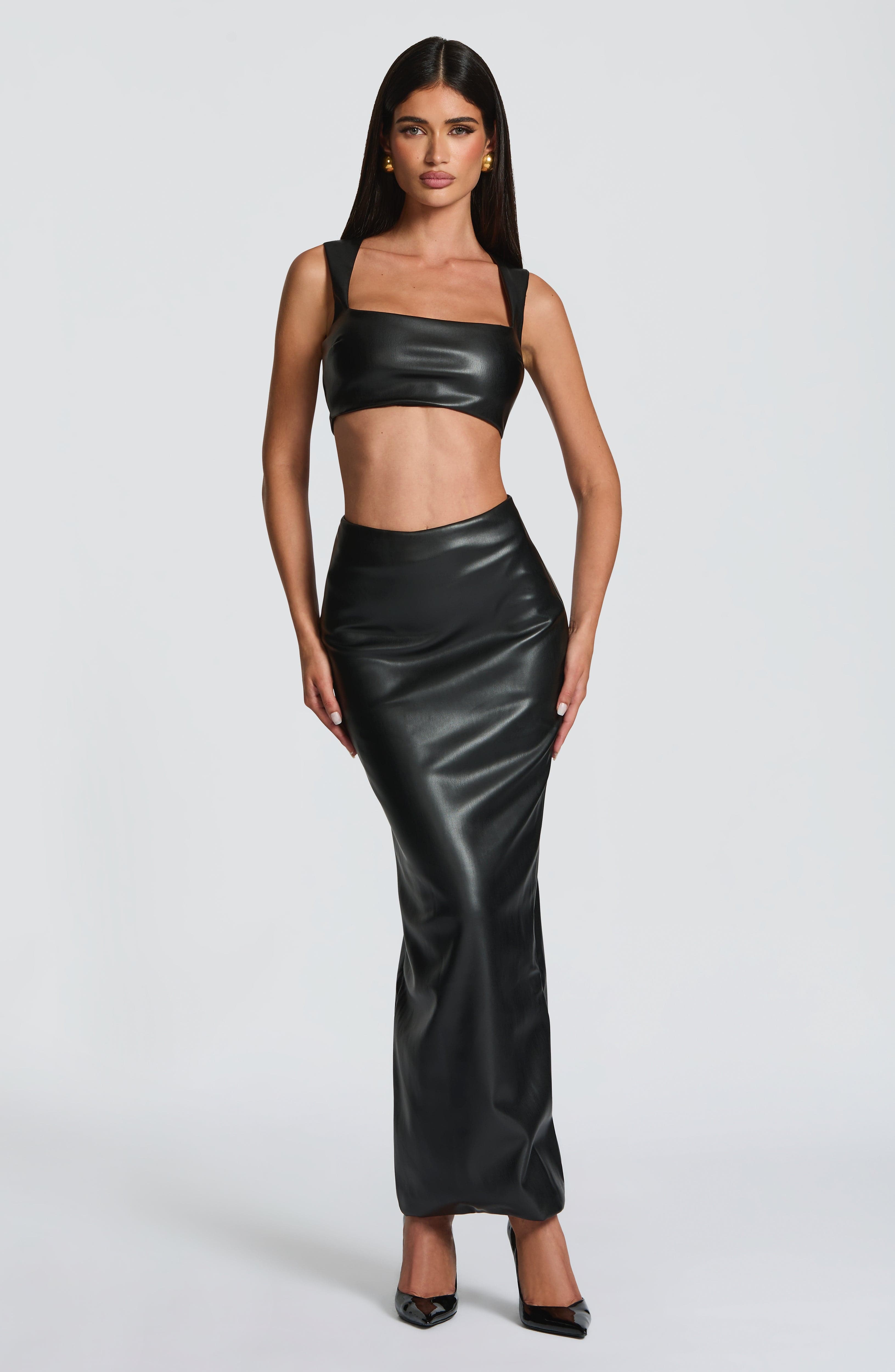 Odetta Maxi Skirt - Black - Napalia