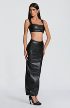 Odetta Maxi Skirt - Black - Napalia