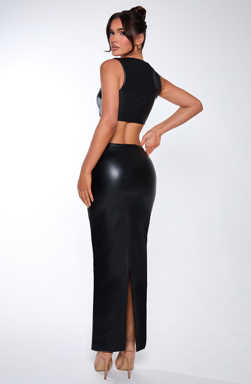 Odetta Maxi Skirt - Black - Napalia
