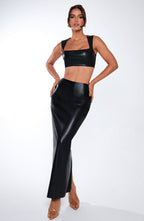 Odetta Maxi Skirt - Black - Napalia