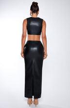 Odetta Maxi Skirt - Black - Napalia