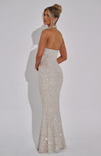 Odette Maxi Dress - Champagne - Napalia