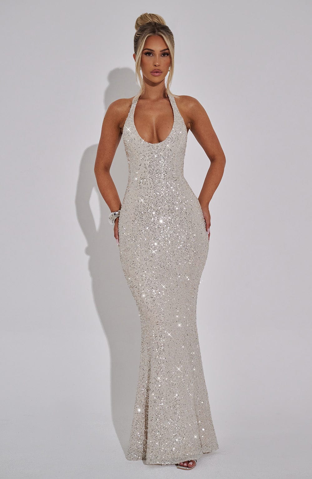 Odette Maxi Dress - Champagne - Napalia