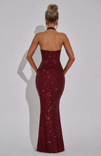 Odette Maxi Dress - Wine - Napalia