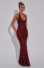 Odette Maxi Dress - Wine - Napalia