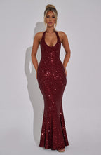 Odette Maxi Dress - Wine - Napalia