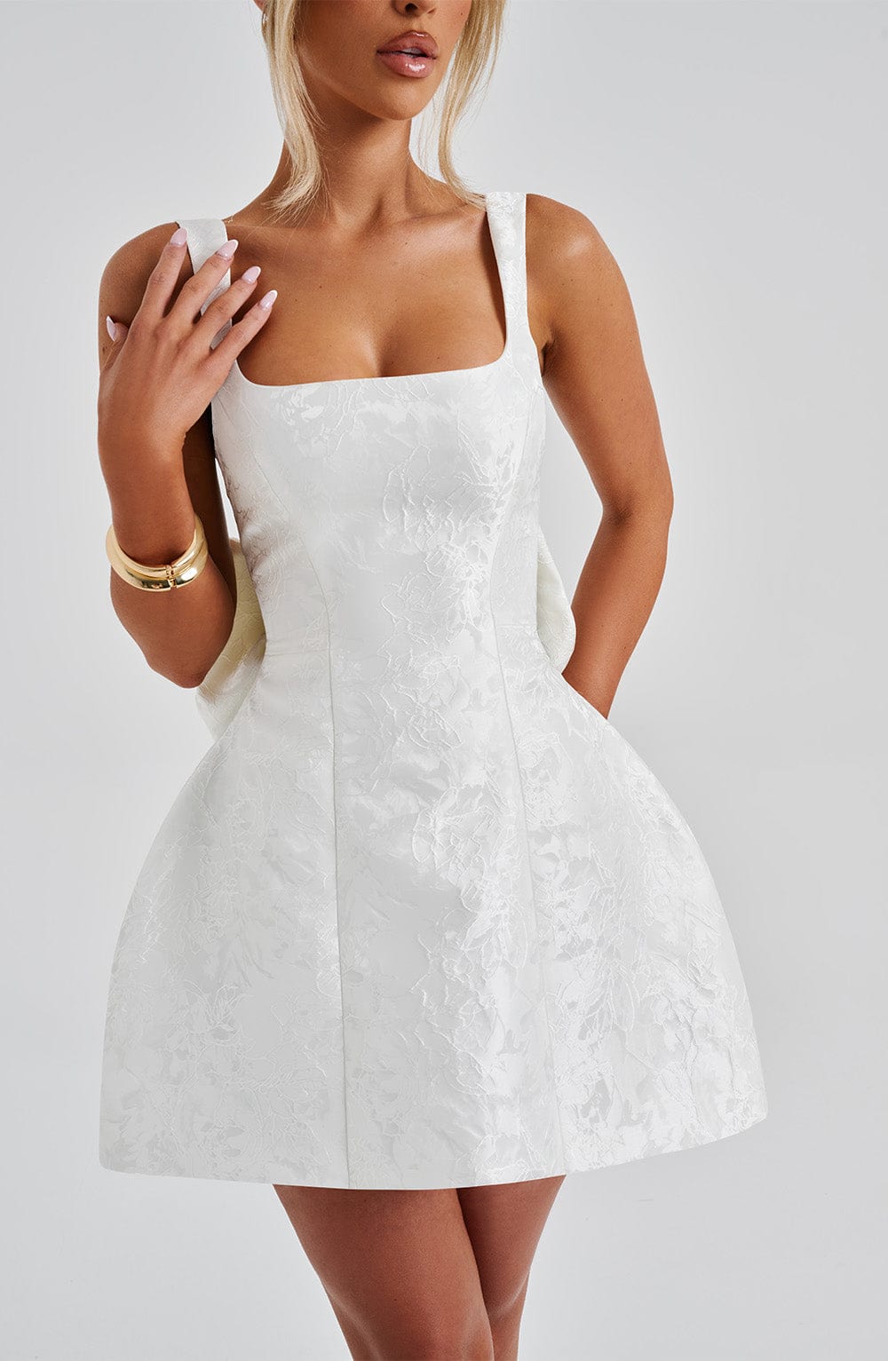 Orla Mini Dress - Ivory - Napalia