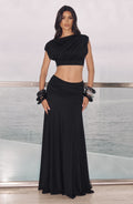 Paige Maxi Skirt - Black - Napalia