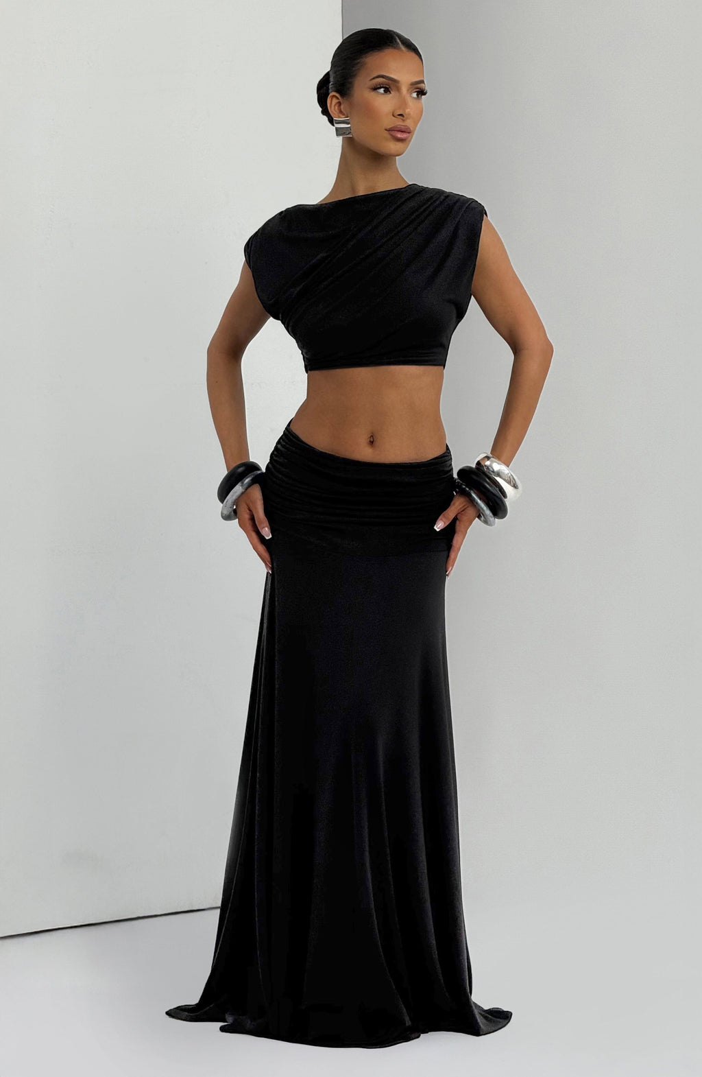 Paige Maxi Skirt - Black - Napalia