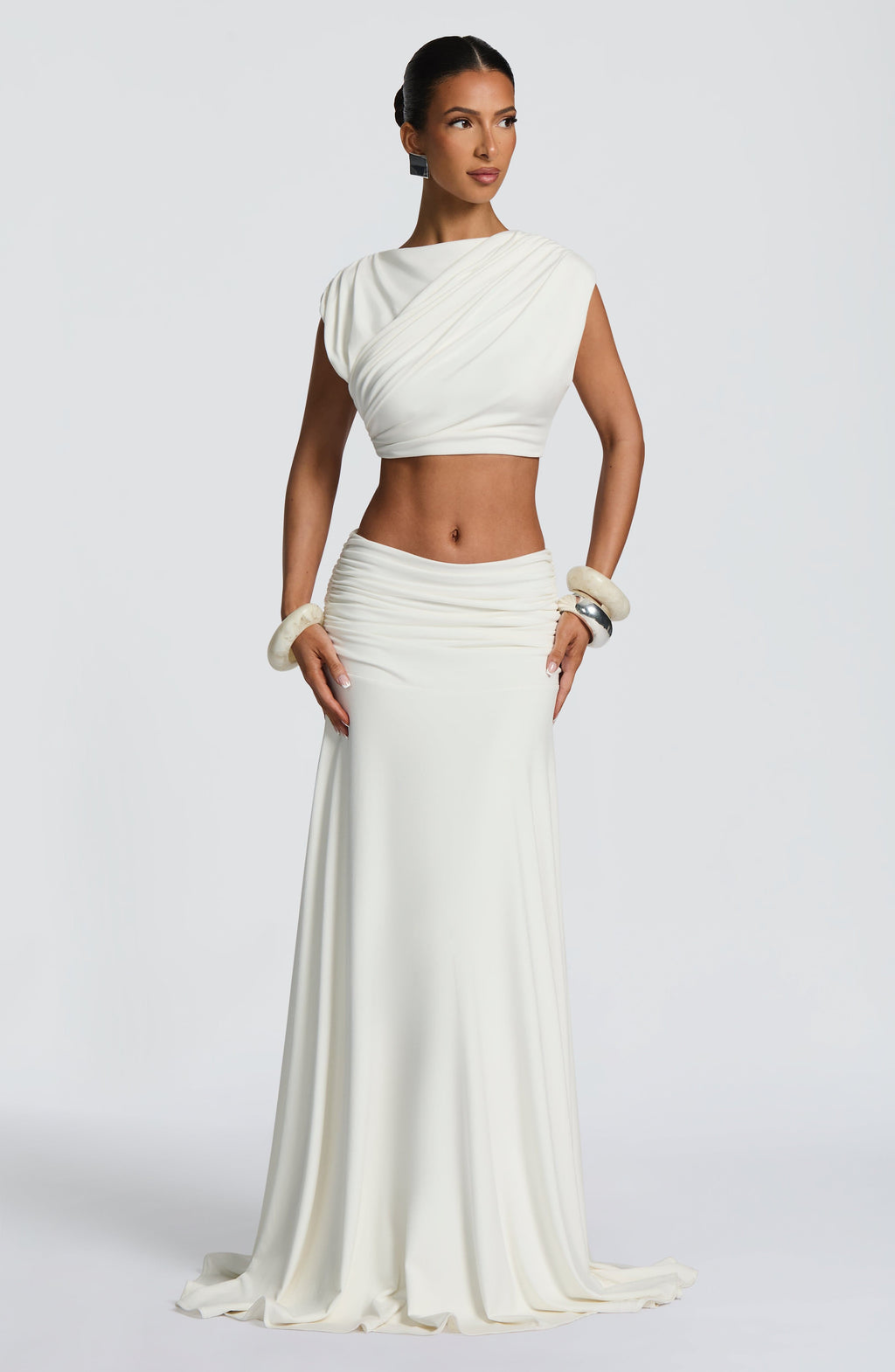 Paige Maxi Skirt - Ivory - Napalia