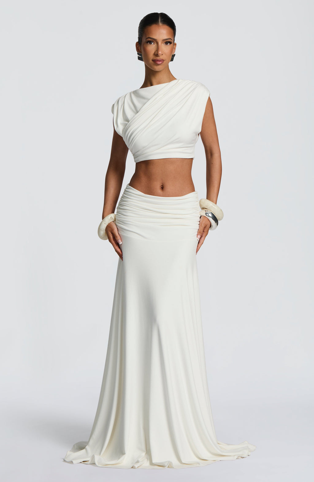 Paige Maxi Skirt - Ivory - Napalia