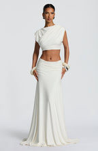 Paige Maxi Skirt - Ivory - Napalia