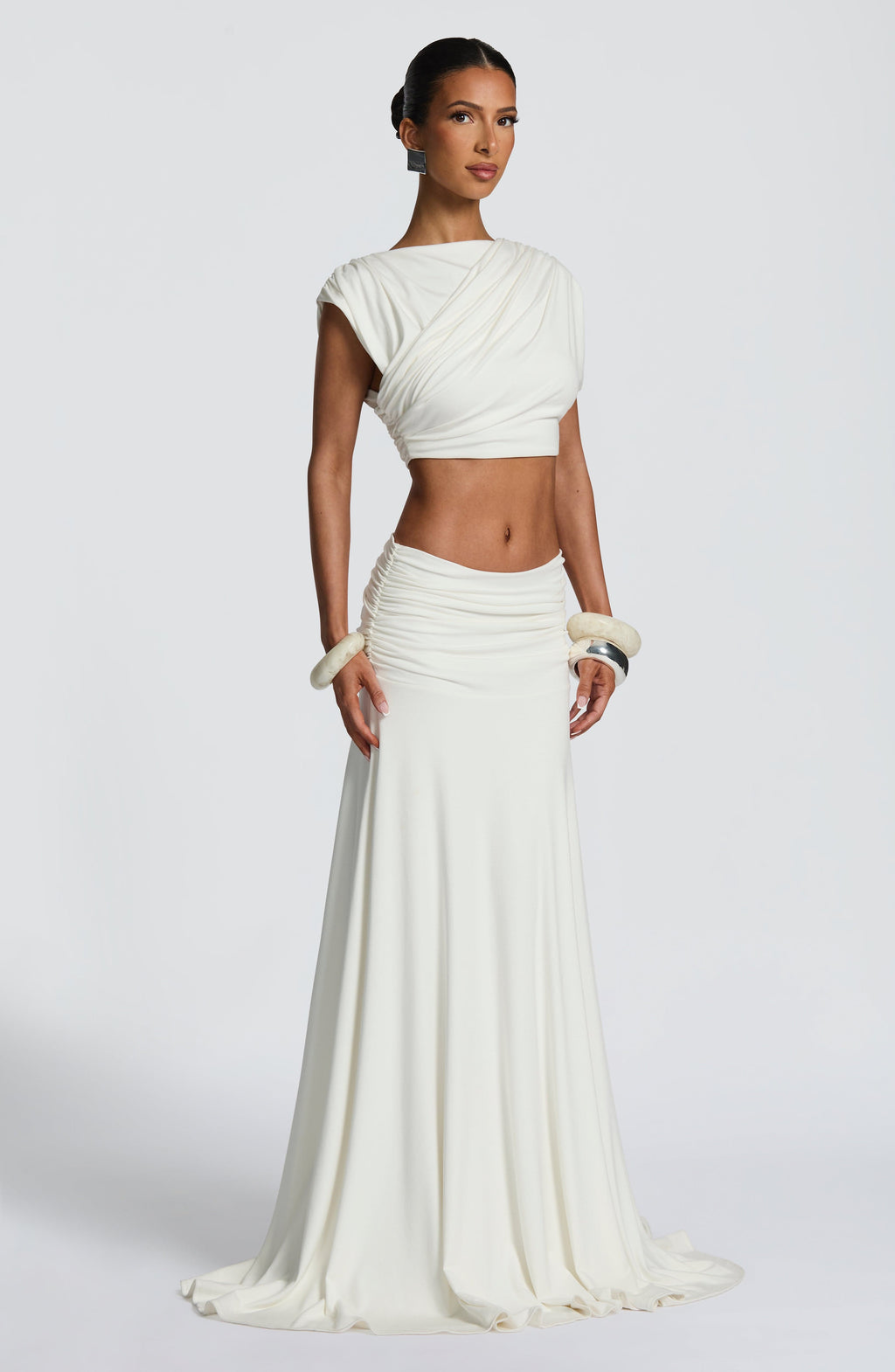 Paige Maxi Skirt - Ivory - Napalia