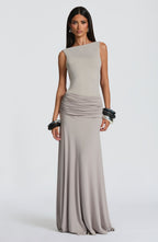Paige Maxi Skirt - Light Grey - Napalia