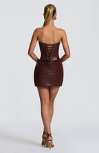 Palmer Mini Dress - Burgundy - Napalia