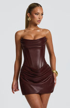 Palmer Mini Dress - Burgundy - Napalia