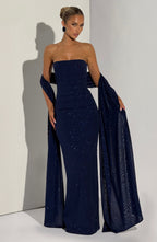 Pandra Maxi Dress - Navy Sparkle - Napalia