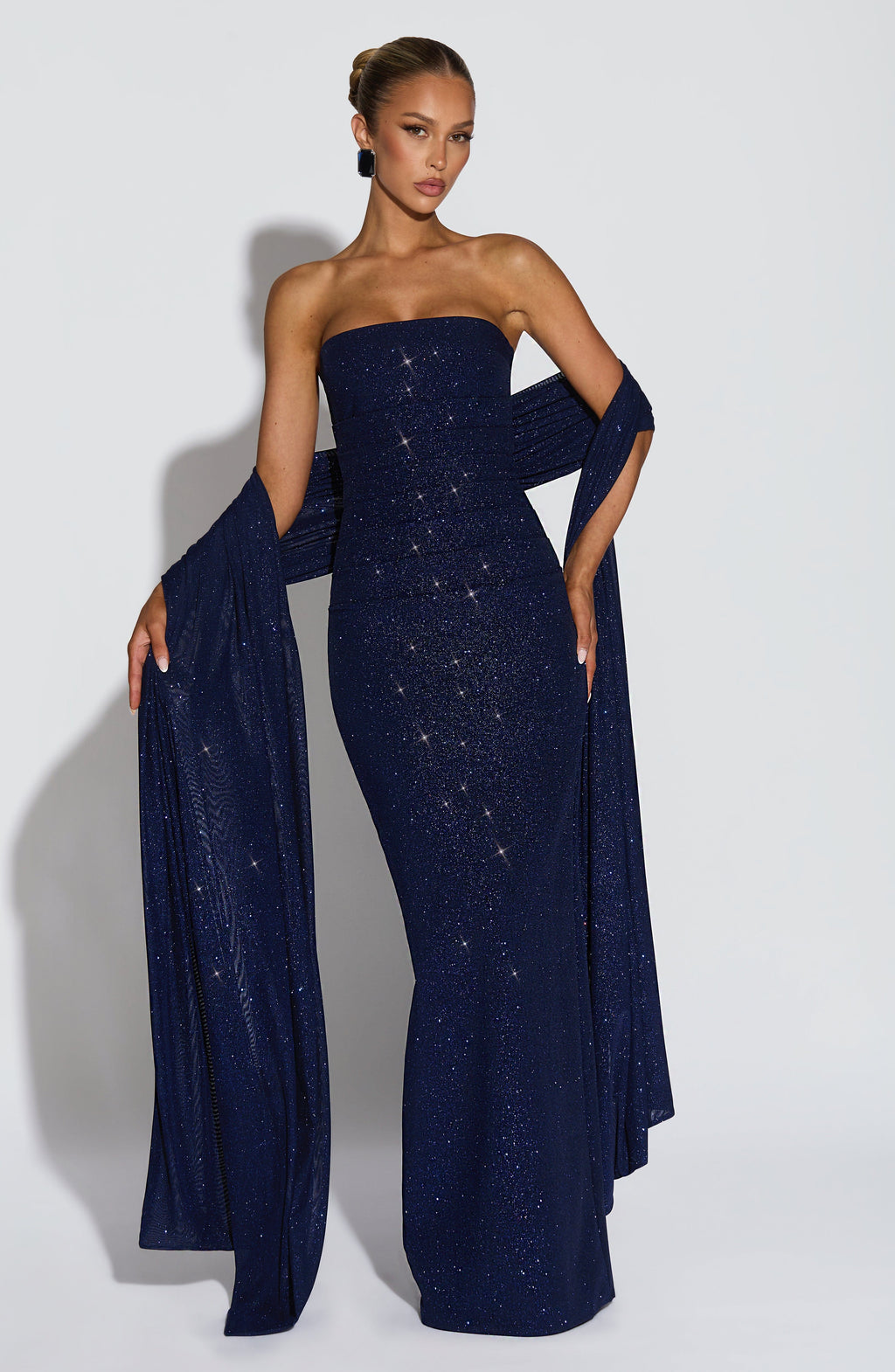 Pandra Maxi Dress - Navy Sparkle - Napalia