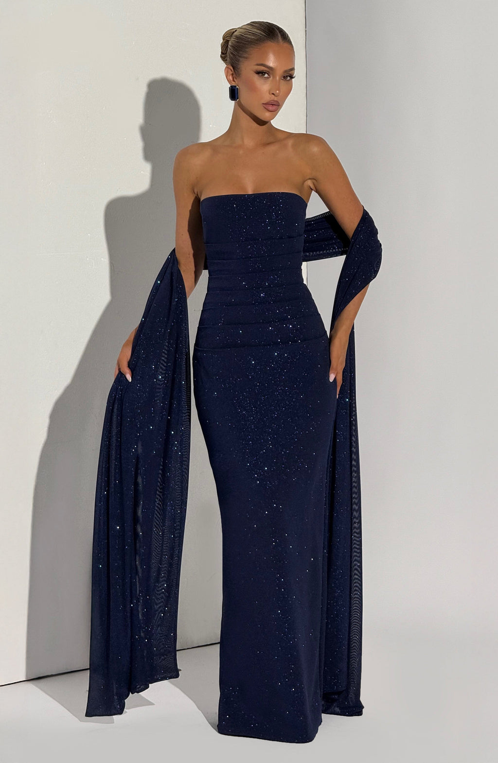 Pandra Maxi Dress - Navy Sparkle - Napalia