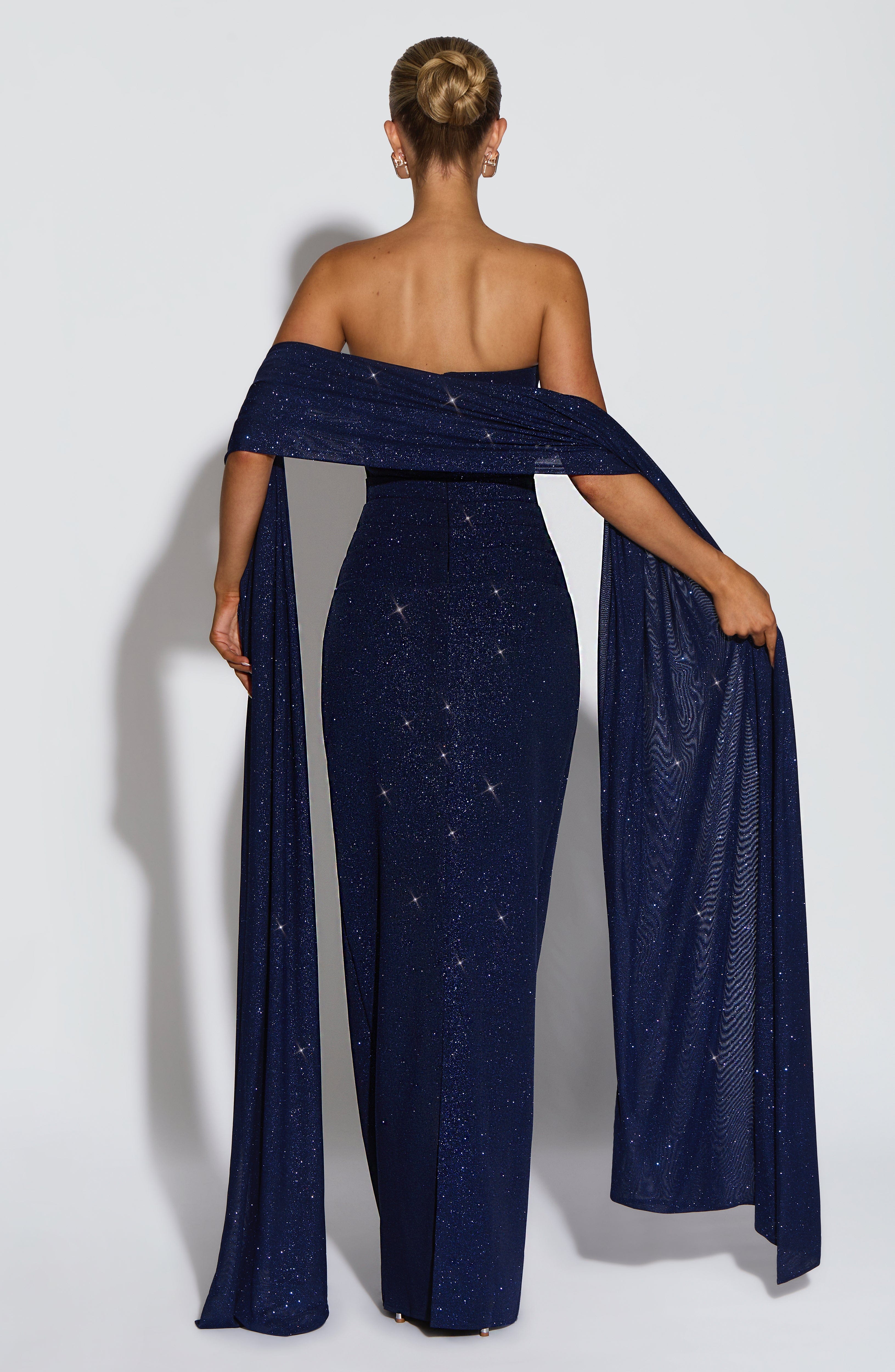 Pandra Maxi Dress - Navy Sparkle - Napalia