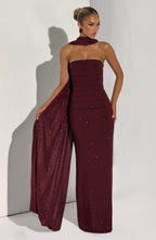 Pandra Maxi Dress - Wine Sparkle - Napalia