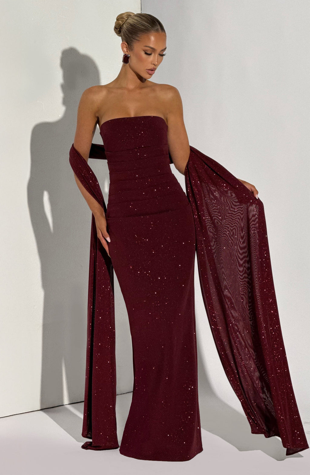 Pandra Maxi Dress - Wine Sparkle - Napalia