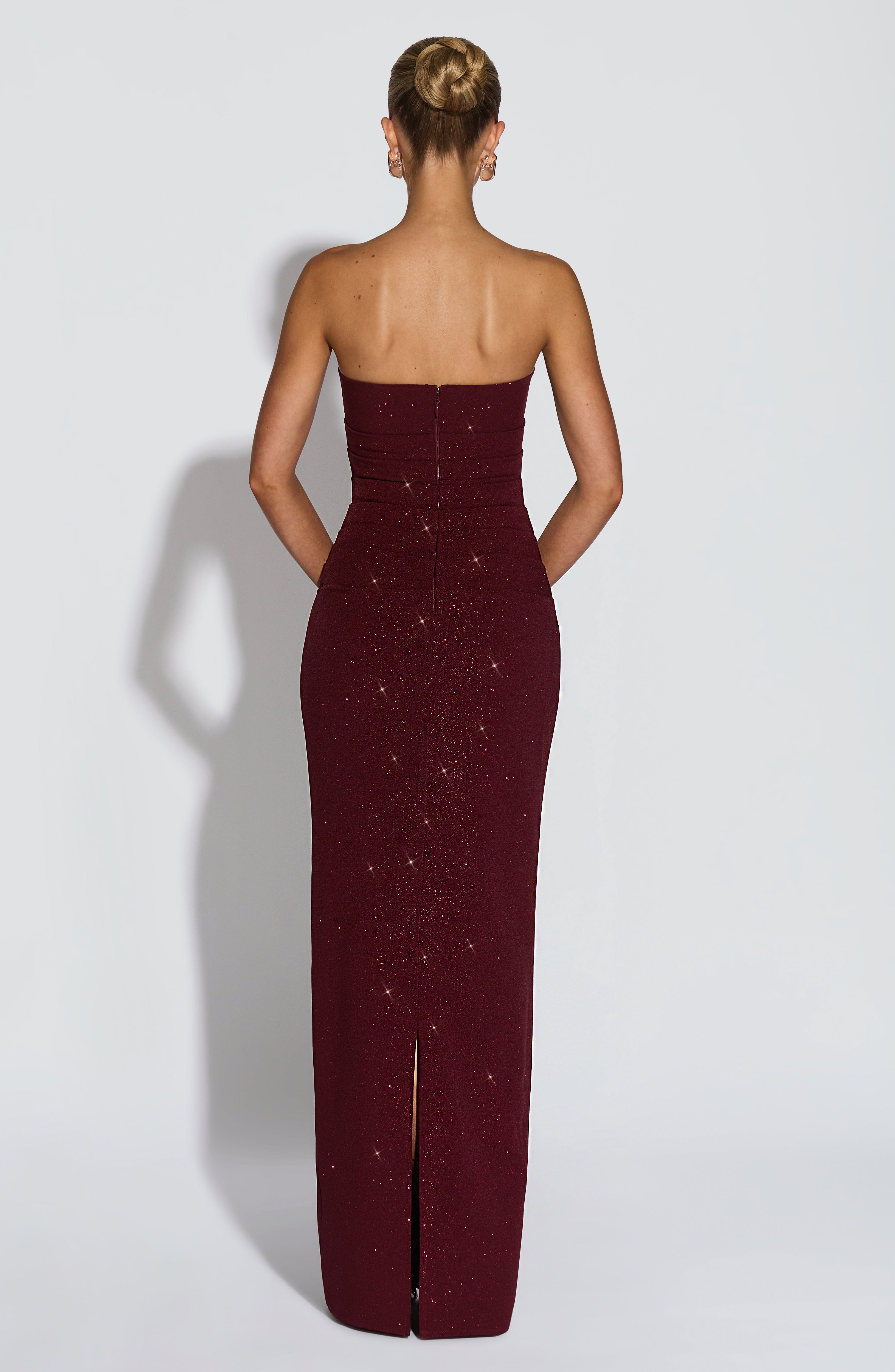 Pandra Maxi Dress - Wine Sparkle - Napalia