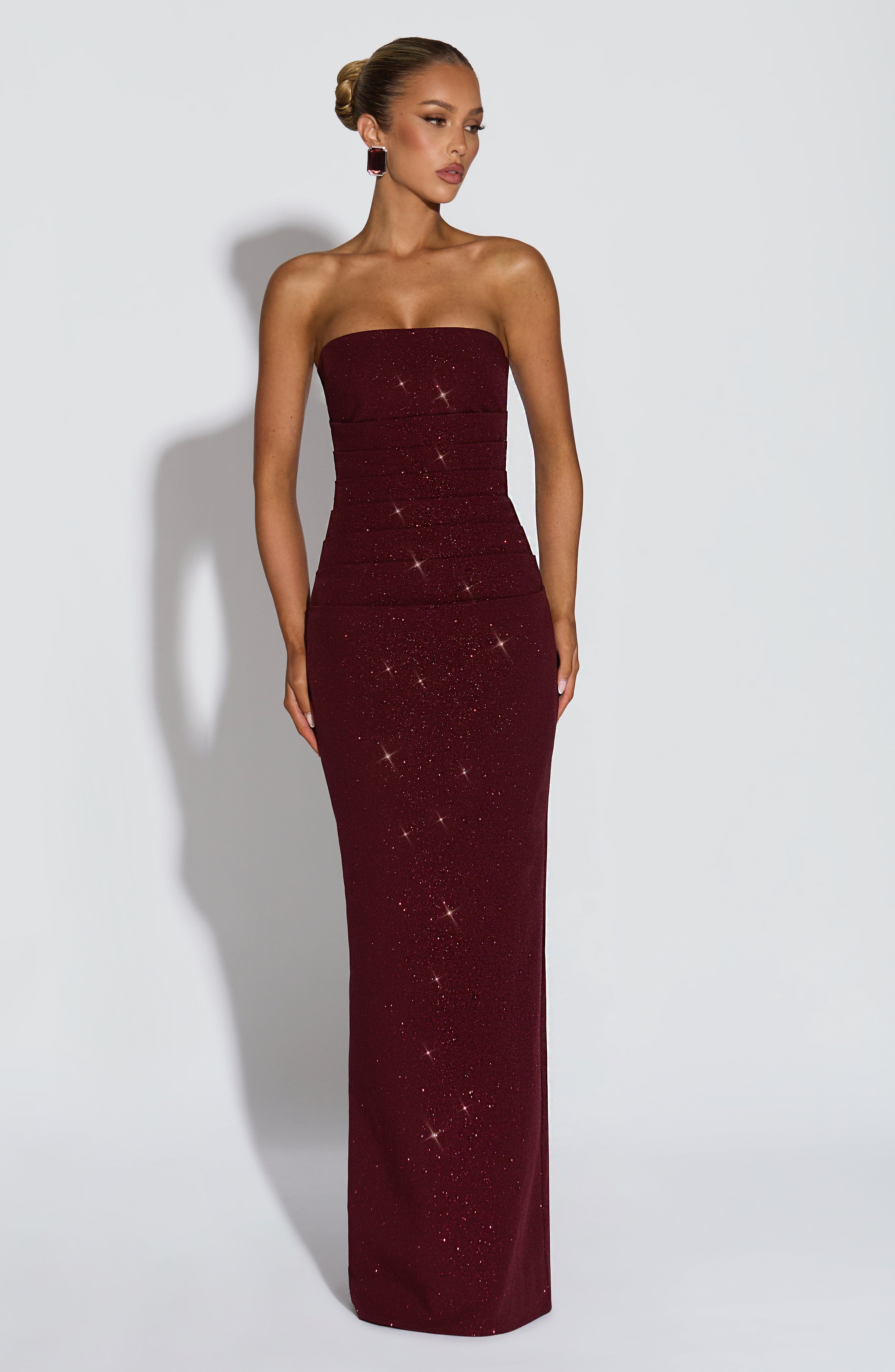 Pandra Maxi Dress - Wine Sparkle - Napalia