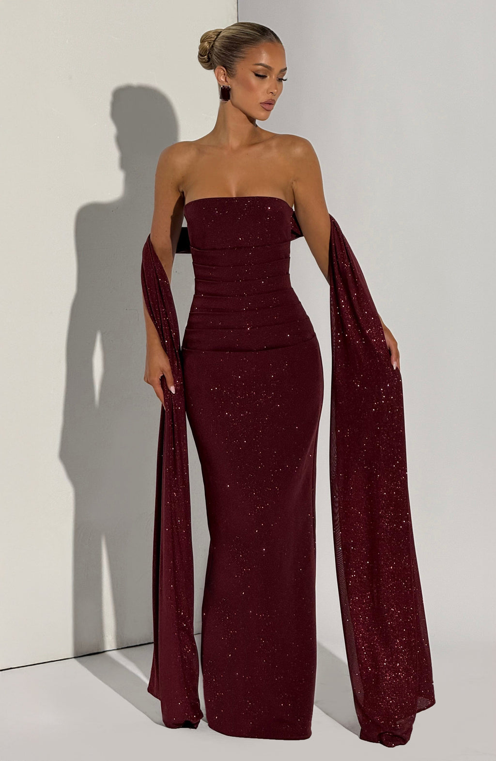 Pandra Maxi Dress - Wine Sparkle - Napalia
