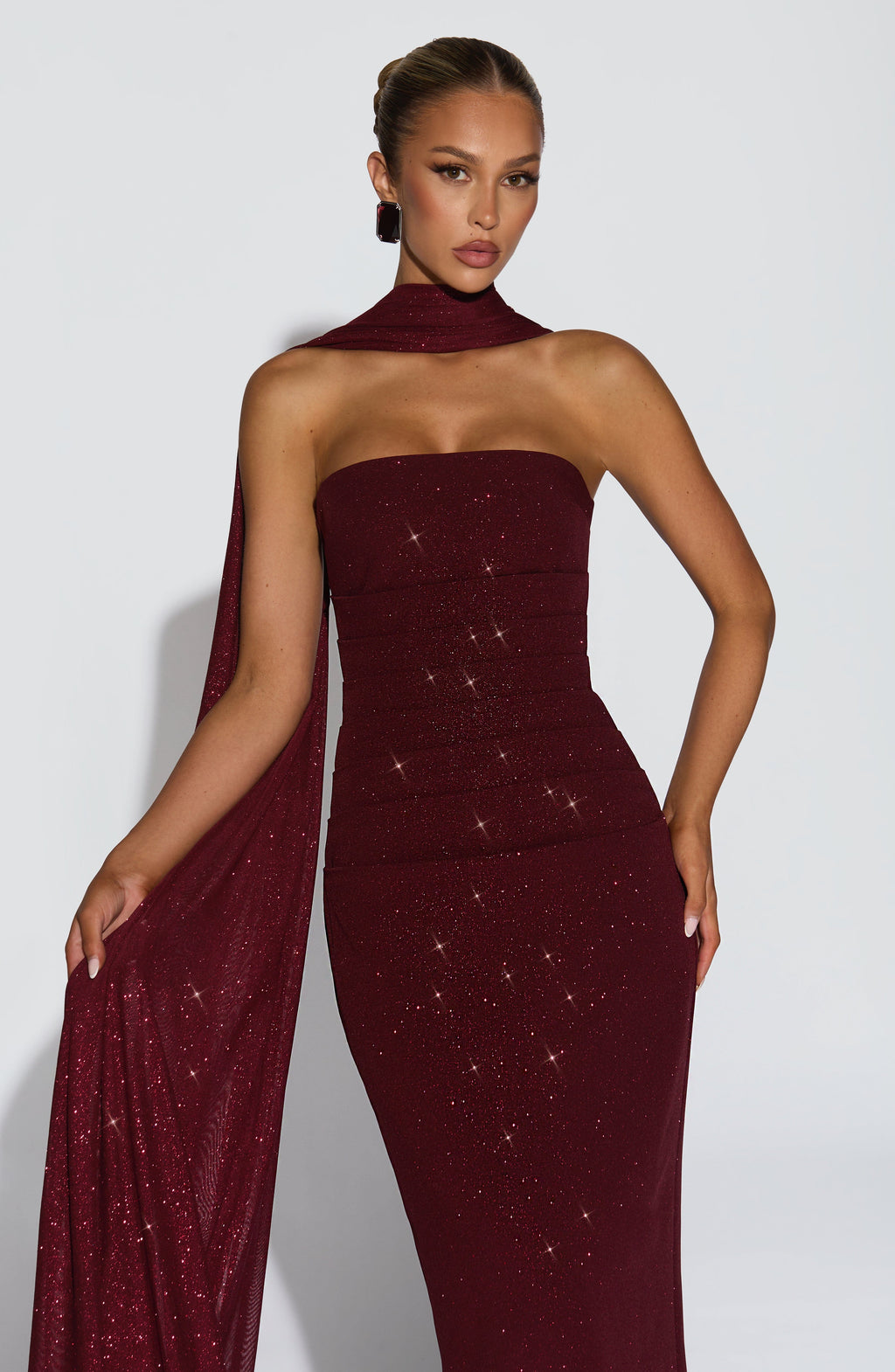 Pandra Maxi Dress - Wine Sparkle - Napalia