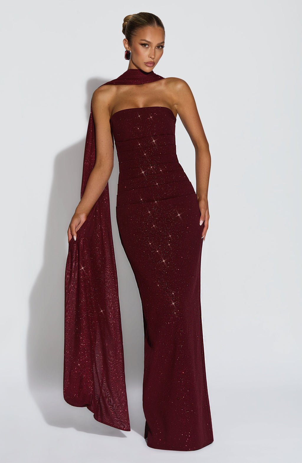 Pandra Maxi Dress - Wine Sparkle - Napalia