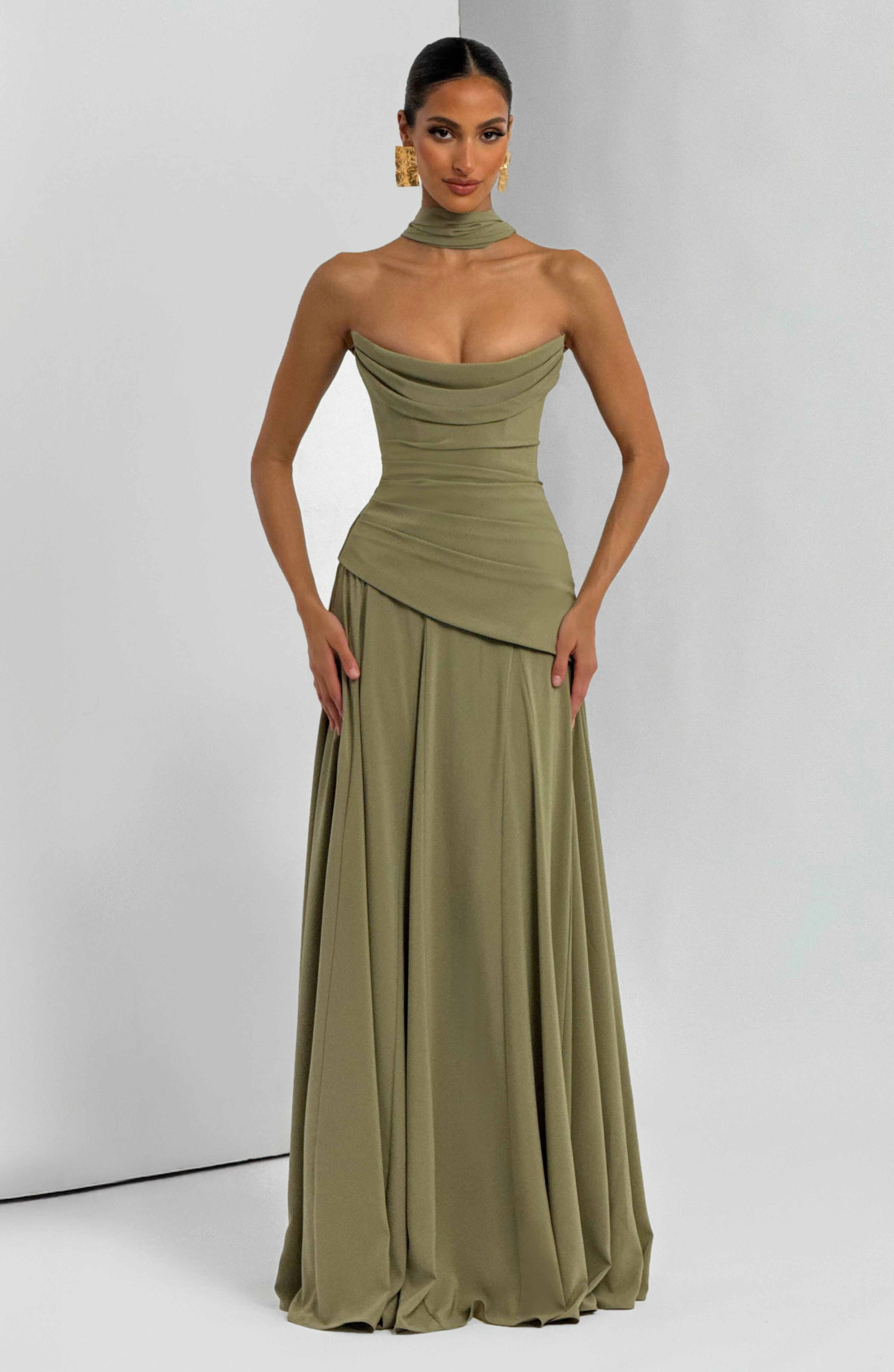Patricia Maxi Dress - Sage - Napalia