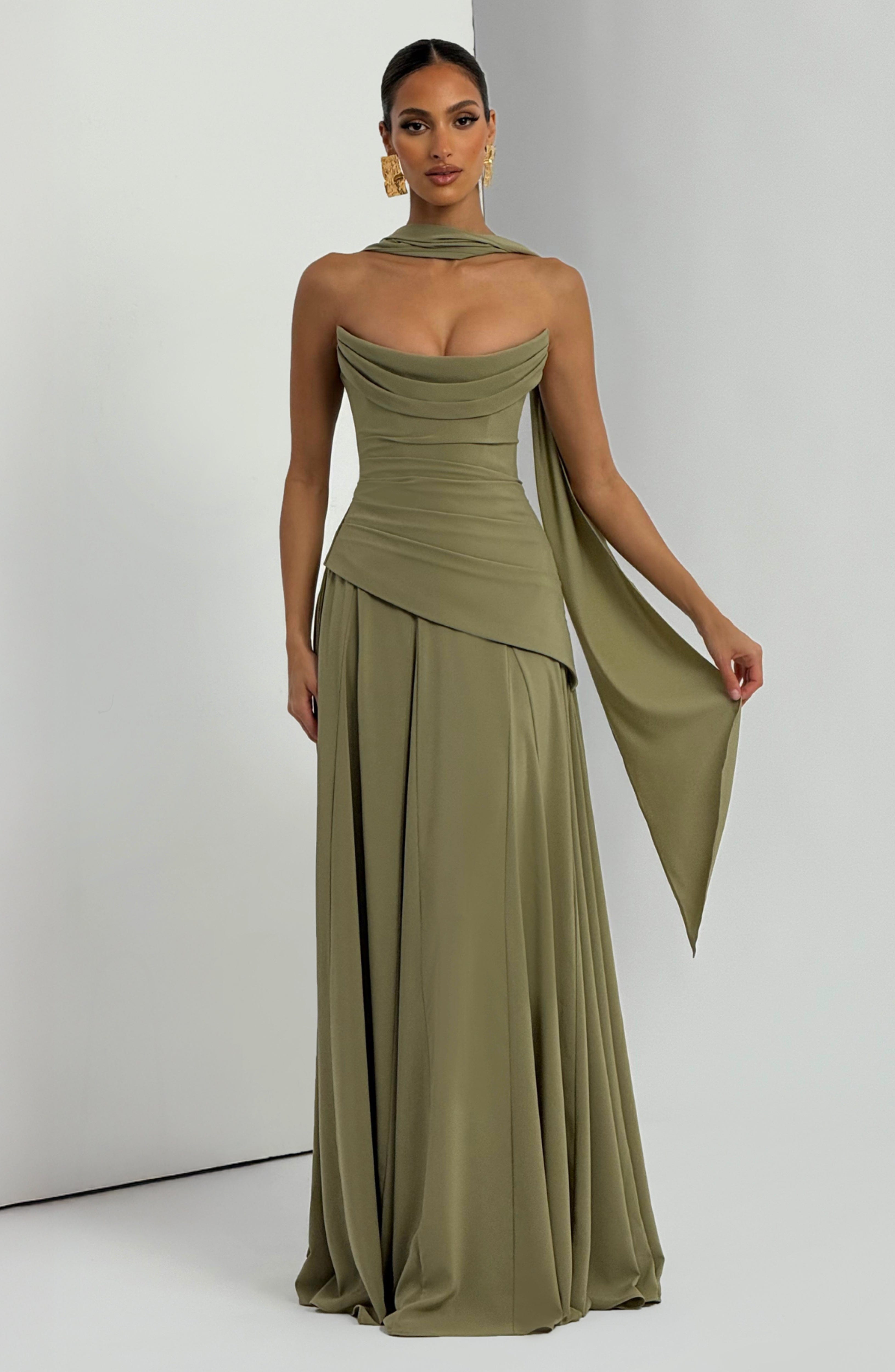 Patricia Maxi Dress - Sage - Napalia