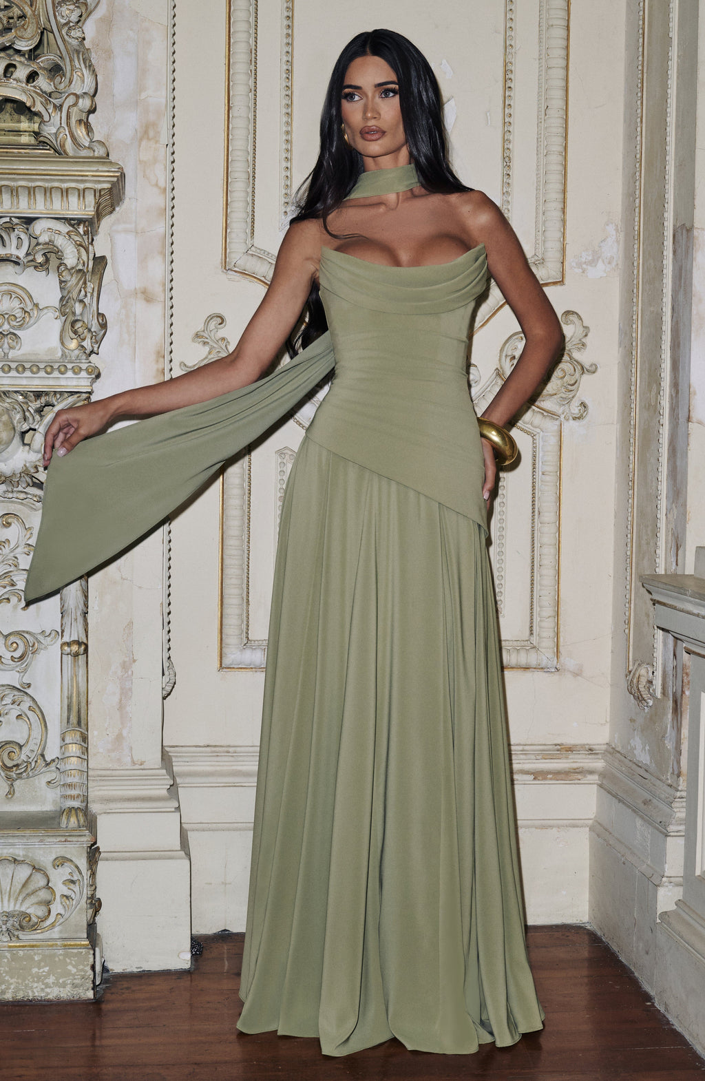 Patricia Maxi Dress - Sage - Napalia