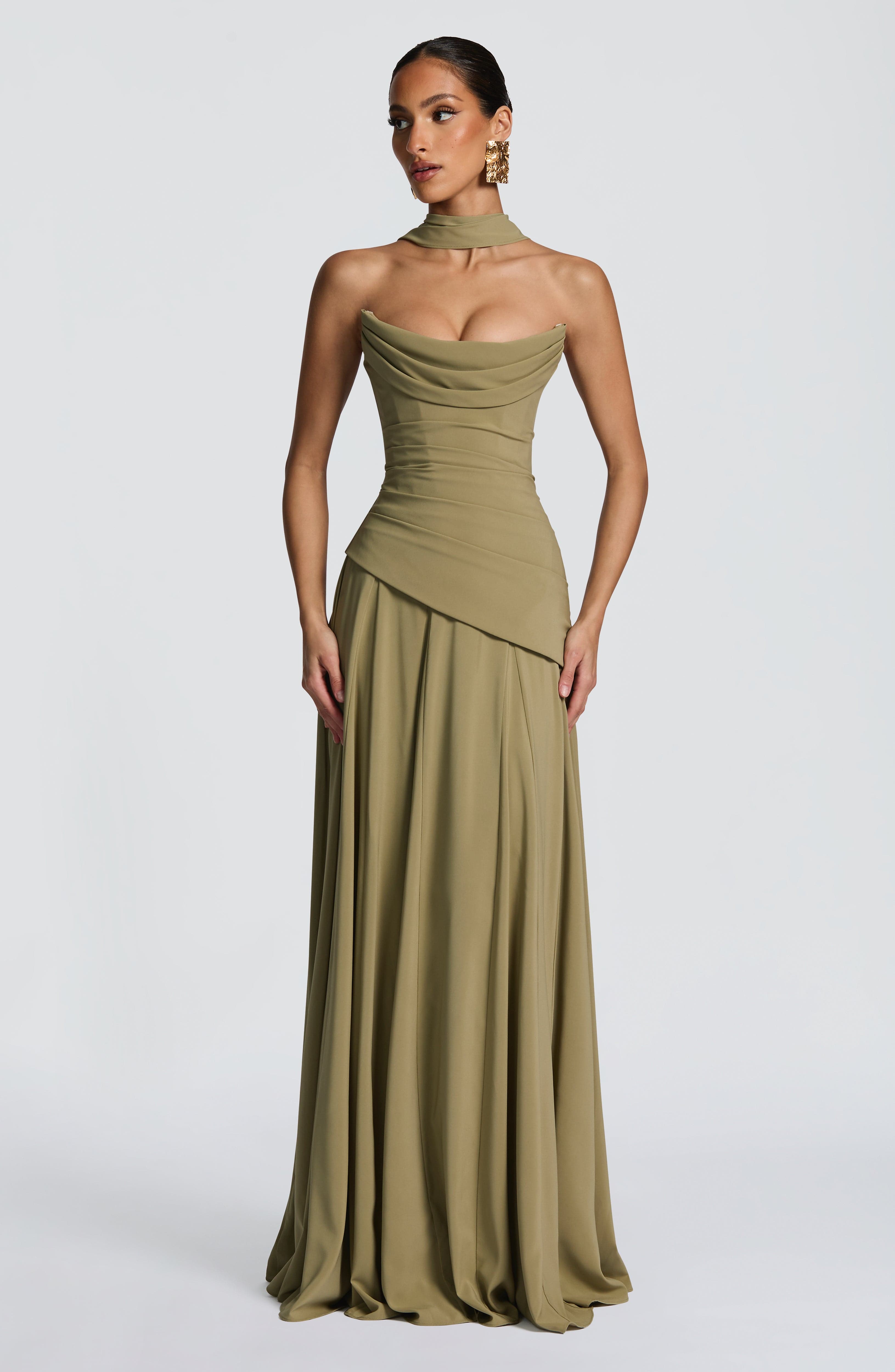 Patricia Maxi Dress - Sage - Napalia