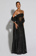 Paula Maxi Dress - Black Sparkle - Napalia