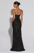 Paula Maxi Dress - Black Sparkle - Napalia