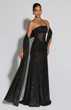Paula Maxi Dress - Black Sparkle - Napalia