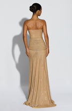 Paula Maxi Dress - Gold Sparkle - Napalia