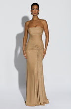 Paula Maxi Dress - Gold Sparkle - Napalia