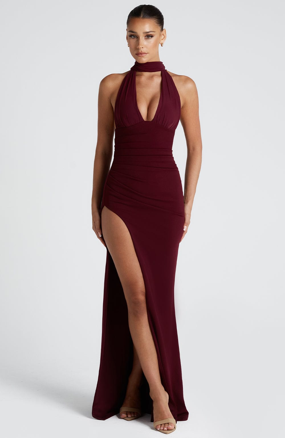 Paulina Maxi Dress - Cherry Lacquer - Napalia