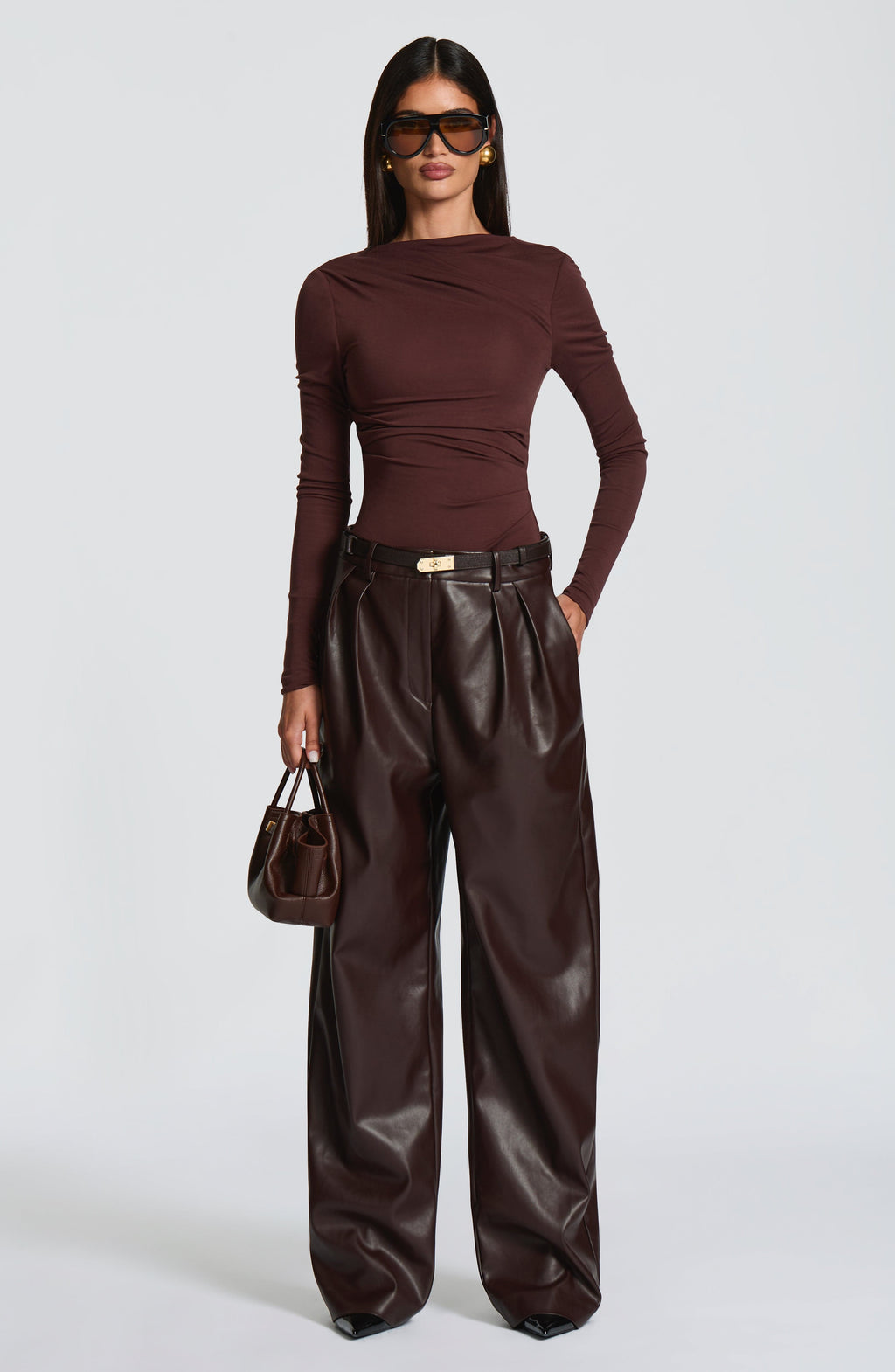 Pearson Bodysuit - Plum Brown - Napalia