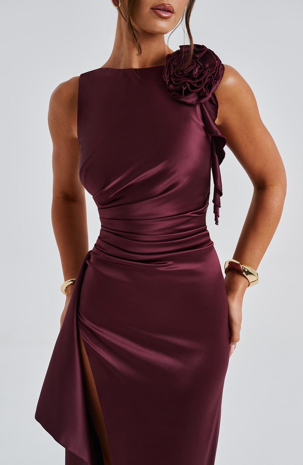 Peggy Maxi Dress - Cherry Lacquer - Napalia