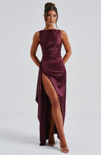 Peggy Maxi Dress - Cherry Lacquer - Napalia