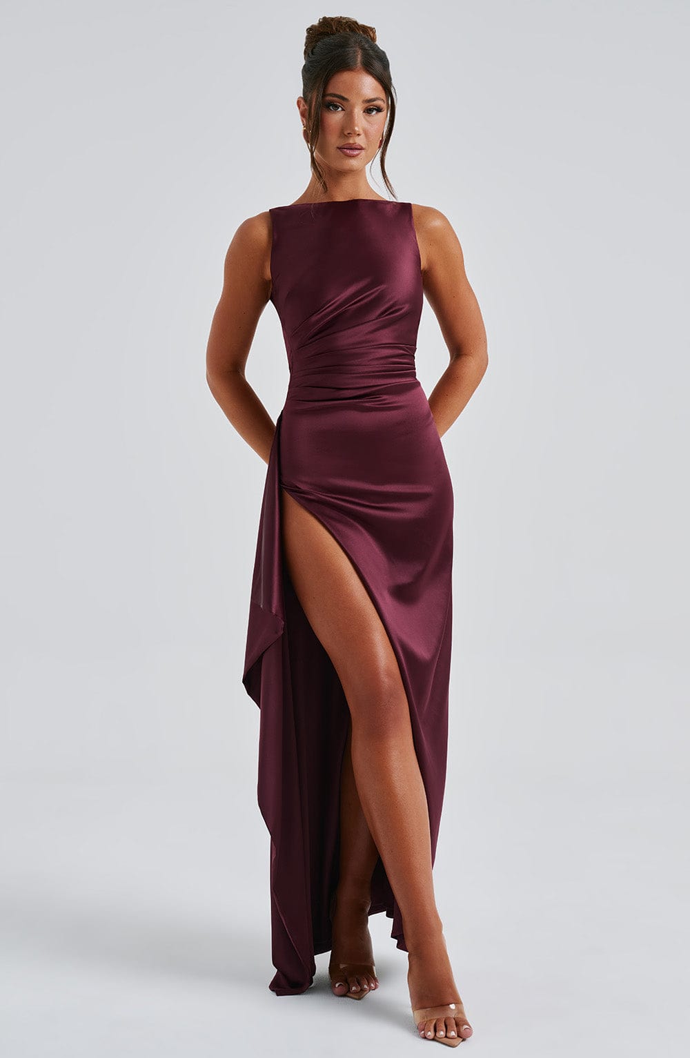 Peggy Maxi Dress - Cherry Lacquer - Napalia