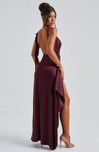 Peggy Maxi Dress - Cherry Lacquer - Napalia