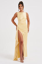 Peggy Maxi Dress - Lemon - Napalia