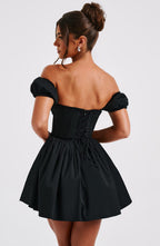Penelope Mini Dress - Black - Napalia