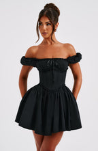 Penelope Mini Dress - Black - Napalia