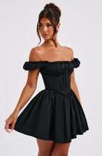 Penelope Mini Dress - Black - Napalia